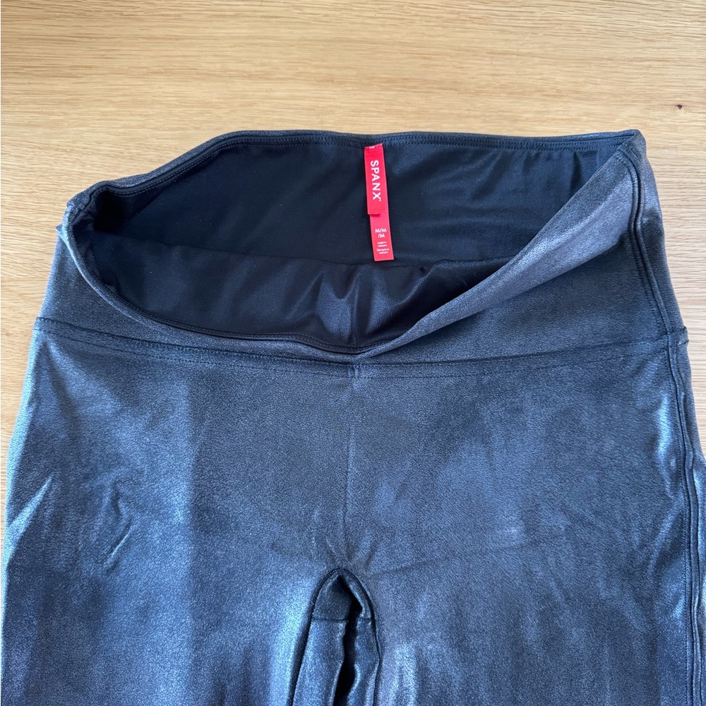 SPANX Black Faux Leather Leggings